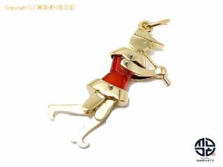 Pomellato ポメラート 750 18金イエローゴールド モチーフ メノウ ペンダント チャーム 【 TM2101026 】の基本紹介画像