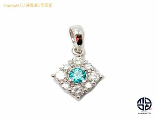 PT900 プラチナ パライバトルマリン ダイヤモンド ペンダント チャーム 証明書付き 【 TM2101028 】の基本紹介画像