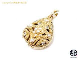 V.Gate ヴィクトリアンズゲート K10 10金イエローゴールド シードパール ダイヤモンド ペンダント チャーム 【 TM2101029 】の基本紹介画像