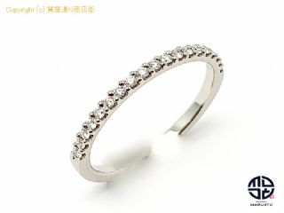 PT950 プラチナ ダイヤモンド ハーフエタニティ リング 指輪 D0.13 10号 【 TM2101067 】の基本紹介画像