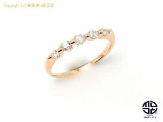 K18 18金ピンクゴールド ダイヤモンド リング ピンキー 指輪 D0.20ct 4.5号 【 TM2101071 】の基本紹介画像
