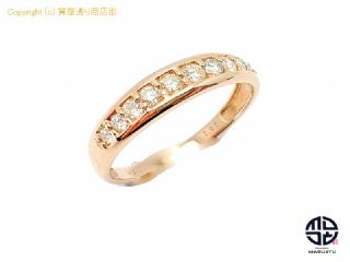 K18 18金ピンクゴールド ダイヤモンド ハーフエタニティ リング 指輪 D0.30 12号 【 TM2012135 】の基本紹介画像