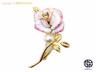 ミキモト MIKIMOTO ミキモト K18 18金イエローゴールド グレースケリーコレクション アコヤパール 真珠 ダイヤモンド ブローチ レディース アクセサリー 【 TM2103138 】の基本紹介画像