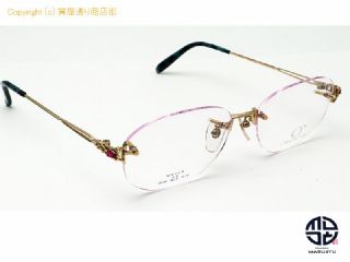 京セラ CRESCENT VERT クレサンベール CV-45 K18Dec 一部18金 メガネ 眼鏡 フレーム 合成ルビー 【 TM2103015 】の基本紹介画像