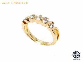 ティファニー TIFFANY ティファニー 750 18金イエローゴールド ダイヤモンド 5ピース 5P リング 指輪 約8号 【 TM2103185 】の基本紹介画像