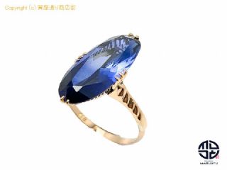 K18 18金イエローゴールド 合成石 リング 指輪 12号 【 TM2103183 】の基本紹介画像