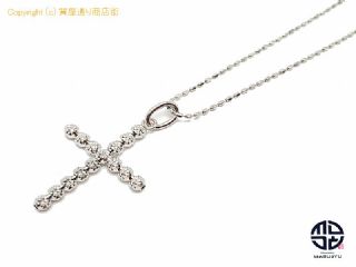 K18WG 18金ホワイトゴールド クロス モチーフ ネックレス 【 TM2104124 】の基本紹介画像