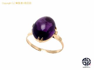 K18 18金イエローゴールド アメシスト アメジスト リング 指輪 11号 【 TM2104125 】の基本紹介画像