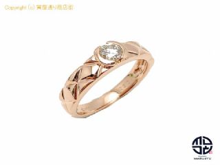 K18PG 18金ピンクゴールド ダイヤモンド ピンキー リング 指輪 ダイヤ0.20ct 6号 鑑別書付き 【 TM2105015 】の基本紹介画像