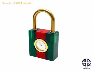 グッチ グッチ キーホルダー ウォッチ 南京錠モチーフ シェル盤 時計 【 TM2105097 】の基本紹介画像