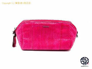 モンクレール モンクレール スネーク レザー ポーチ 【 TM2105113 】の基本紹介画像