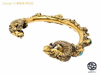 グッチ GUCCI グッチ ゴールドカラー アニマルヘッド バングル ブレスレット アクセサリー 【 TM2106116 】の基本紹介画像