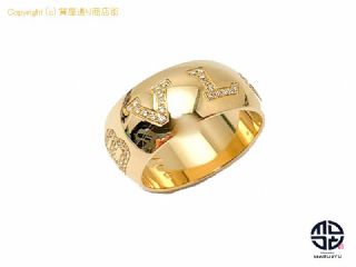 ブルガリ BVLGARI ブルガリ 750 18金イエローゴールド モノロゴ ダイヤモンド リング 指輪 58号 アクセサリー 【 TM2106121 】の基本紹介画像