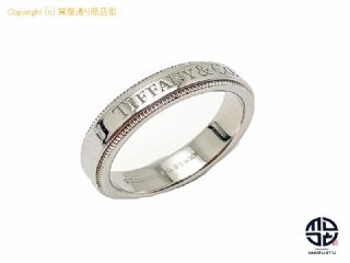 ティファニー TIFFANY ティファニー PT950 プラチナ ミルグレイン エッヂバンド リング 指輪 7.5号 アクセサリー 【 TM2106123 】の基本紹介画像