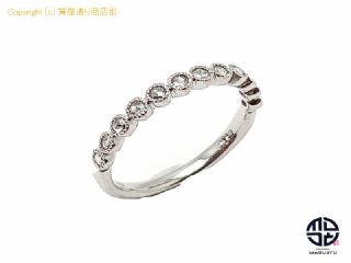 K18WG 18金ホワイトゴールド ローズカット ダイヤモンド ハーフエタニティ リング 指輪 ダイヤ0.14ct 7号 ミニカード付 【 TM2107072 】の基本紹介画像