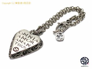 グッチ GUCCI グッチ SV925 シルバー エングレービング ハート エイジング フィニッシュ ブレスレット サイズ16 アクセサリー 【 TM2107074 】の基本紹介画像