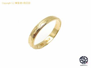 K18 18金イエローゴールド 柄入り リング 指輪 12号 【 TM2109092 】の基本紹介画像