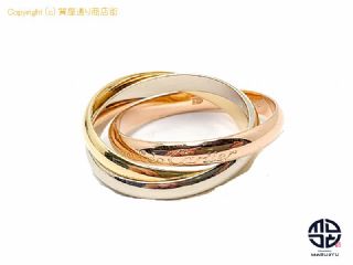 カルティエ CARTIER カルティエ 750 18金スリーゴールド スリーカラー トリニティ リング 指輪 56号 アクセサリー 約9.0g 【 TM2110105 】の基本紹介画像