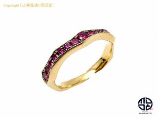 Sirena Azzurro セイレーンアズーロ K18 18金イエローゴールド ルビー リング 指輪 12号 ミニカード付 【 TM2111042 】の基本紹介画像