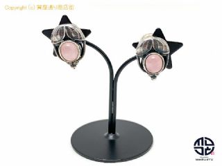 ジョージ ジャンセン GEORG JENSEN ジョージジェンセン SV925 シルバー 2003年 ローズクオーツ イヤー イヤリング アクセサリー 【 TM2111100 】の基本紹介画像