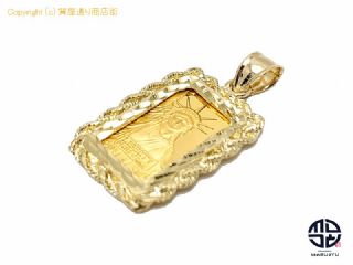 K24 14KT 24金 14金イエローゴールド クレディスイス インゴット1.0g ペンダント チャーム 【 TM2112045 】の基本紹介画像