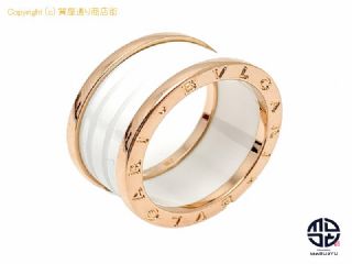 ブルガリ BVLGARI ブルガリ 750 18金ピンクゴールド B-ZERO1 ビーゼロワン セラミック リング 指輪 60号 アクセサリー 【 TM2201039 】の基本紹介画像