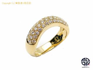 PICCHIOTTI ピキョッティ 750 18金イエローゴールド ダイヤモンド パヴェ D0.37ct リング 指輪 約7.5号 アクセサリー 【 TM2201041 】の基本紹介画像