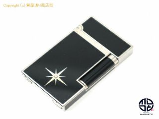 デュポン ST.Dupont デュポン ライン2 ソリテール 1Pダイヤ 黒漆塗り ライター 016718 【 TM2201104 】の基本紹介画像