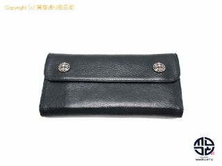 クロムハーツ CHROME HEARTS クロムハーツ クロスボタン ウエーブ ウォレット 3つ折り長財布 【 TM2202050 】の基本紹介画像