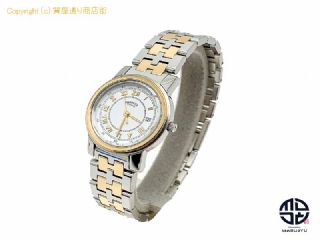 HERMES エルメス キャリック ステンレス コンビ レディース 腕時計 クオーツ QZ 電池式 【 TM2201151 】の基本紹介画像