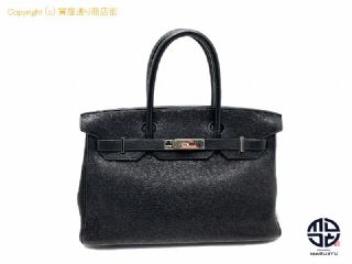 エルメス バーキン HERMES エルメス トリヨンクレマンス シルバー金具 バーキン30 黒 ブラック ハンドバック □M刻印 【 TM2201158 】の基本紹介画像