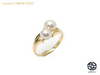 ミキモト MIKIMOTO ミキモト K18 18金イエローゴールド アコヤパール 真珠 リング 指輪 約12.5号 アクセサリー 【 TM2202092 】の基本紹介画像
