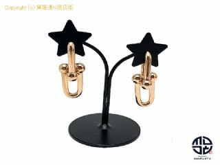 ティファニー TIFFANY ティファニー 750 K18 18金ローズゴールド ハードウェアリンク スモール ピアス アクセサリー 【 TM2201155 】の基本紹介画像
