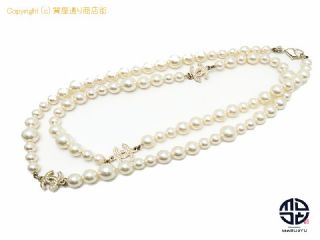 シャネル シャネル  フェイクパール ラ インストーンココマーク  ロングネックレス A12A 【 TM2204013 】の基本紹介画像