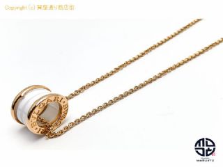 ブルガリ BVLGARI ブルガリ 750 18金ピンクゴールド B-ZERO1 ビーゼロワン 白 ホワイト セラミック ネックレス NC アクセサリー 【 TM2202109 】の基本紹介画像