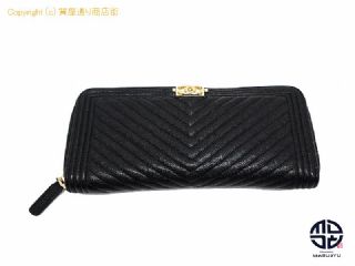シャネル シャネル ボーイシャネル ラウンドファスナー長財布 【 TM2205042 】の基本紹介画像