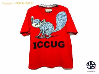 グッチ GUCCI グッチ フレイヤハルタス「ICCUG」アニマルプリント Tシャツ 【 TM2206146 】の基本紹介画像