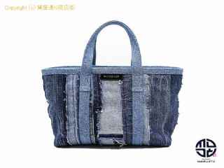 バレンシアガ BALENCIAGA バレンシアガ デニムパッチワーク 2WAYトートバック 671404 210BT 4661 【 TM2206180 】の基本紹介画像