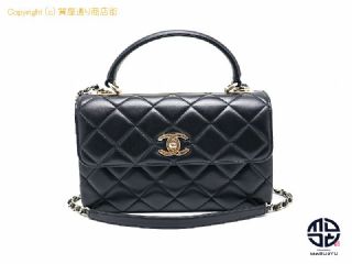 シャネル CHANEL シャネル トップハンドル フラップバッグ ラムスキン A92236 チェーンショルダーバック 【 TM2207083 】の基本紹介画像