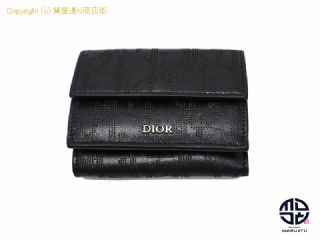 クリスチャン ディオール DIOR ディオール オブリーク ギャラクシー カーフスキン コンパクト3つ折り財布 【 TM2208064 】の基本紹介画像