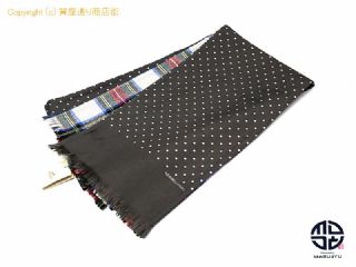 エルメス HERMES エルメス シルク ウール リバーシブルストール マフラー 593734T 【 TM2211063 】の基本紹介画像