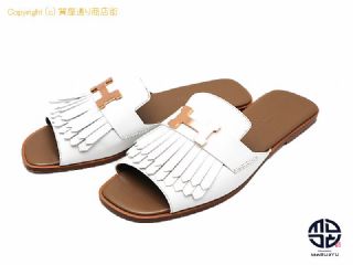 エルメス HERMES エルメス H金具 フリンジ サンダル 37 【 TM2211120 】の基本紹介画像