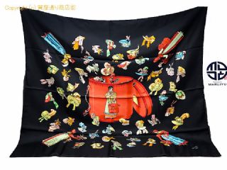 エルメス HERMES エルメス Paris Modiste パリの帽子店 シルク ブラック スカーフ カレ90 アパレル 【 TM2301080 】の基本紹介画像