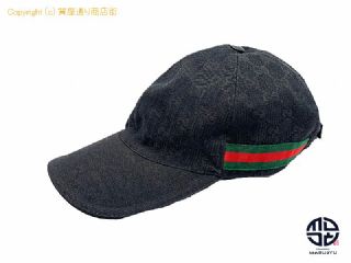 グッチ GUCCI グッチ GGキャンバス 黒 シェリーライン ベースボールキャップ 200085 帽子 アパレル XLサイズ 【 TM2303008 】の基本紹介画像