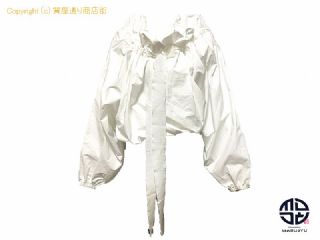 パトウ PATOU パトゥ ドローストリング ブラウス 白 TO0170017001W 長袖 レディース 服 アパレル サイズ34 【 TM2303026 】の基本紹介画像