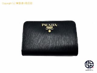 プラダ PRADA プラダ 黒 VITELLO MOVEI 2つ折り財布 1ML018 コンパクトサイフ 【 TM2303060 】の基本紹介画像