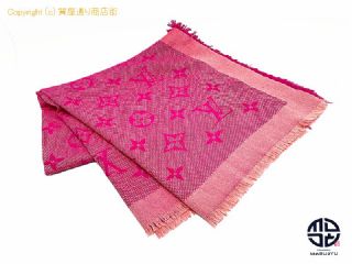 ルイ ヴィトン LOUIS VUITTON ルイヴィトン シルク ウール モノグラム ネオナット フューシャ ショール ストール M73676 アパレル 【 TM2304012 】の基本紹介画像