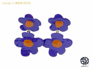 MARNI マルニ 花モチーフ フラワー パープル ゴールド金具 ピアス アクセサリー ORMV0402N0M200000C71 【 TM2303085 】の基本紹介画像