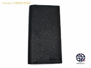 プラダ PRADA プラダ サフィアーノ 黒 ブラック 2つ折り長財布 サイフ 【 TM2304024 】の基本紹介画像