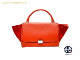 セリーヌ CELINE セリーヌ カーフ x スウェード トラペーズ 2WAYハンドバック ショルダーバック 【 TM2304094 】の基本紹介画像
